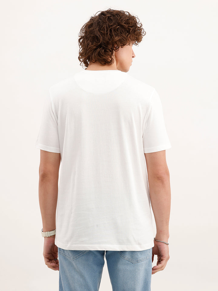 Solid Slim Fit T-Shirt  | White