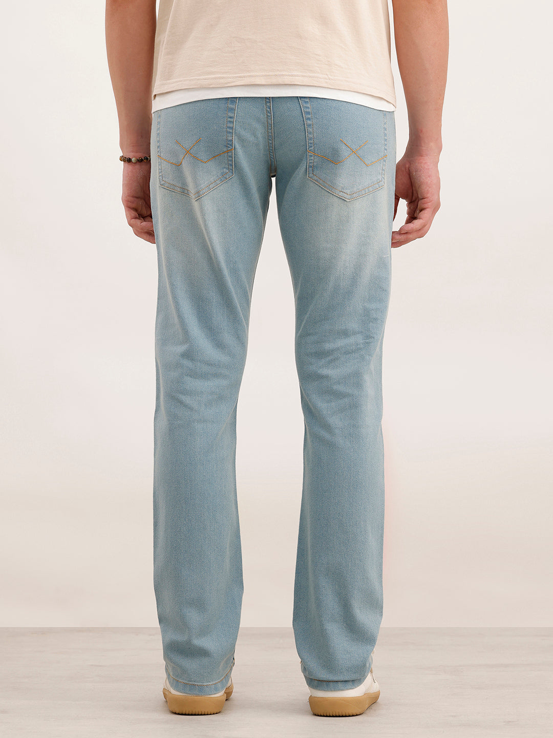 Straight Fit Denim Jeans  | Light Blue
