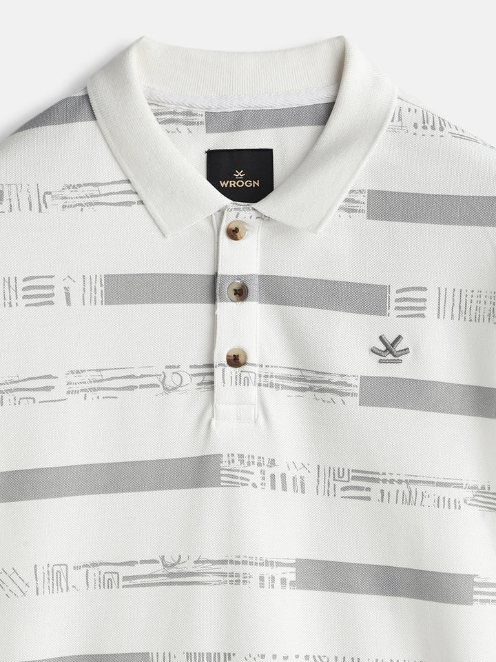 Pure Cotton Yarn Dyed Polo  | Off White