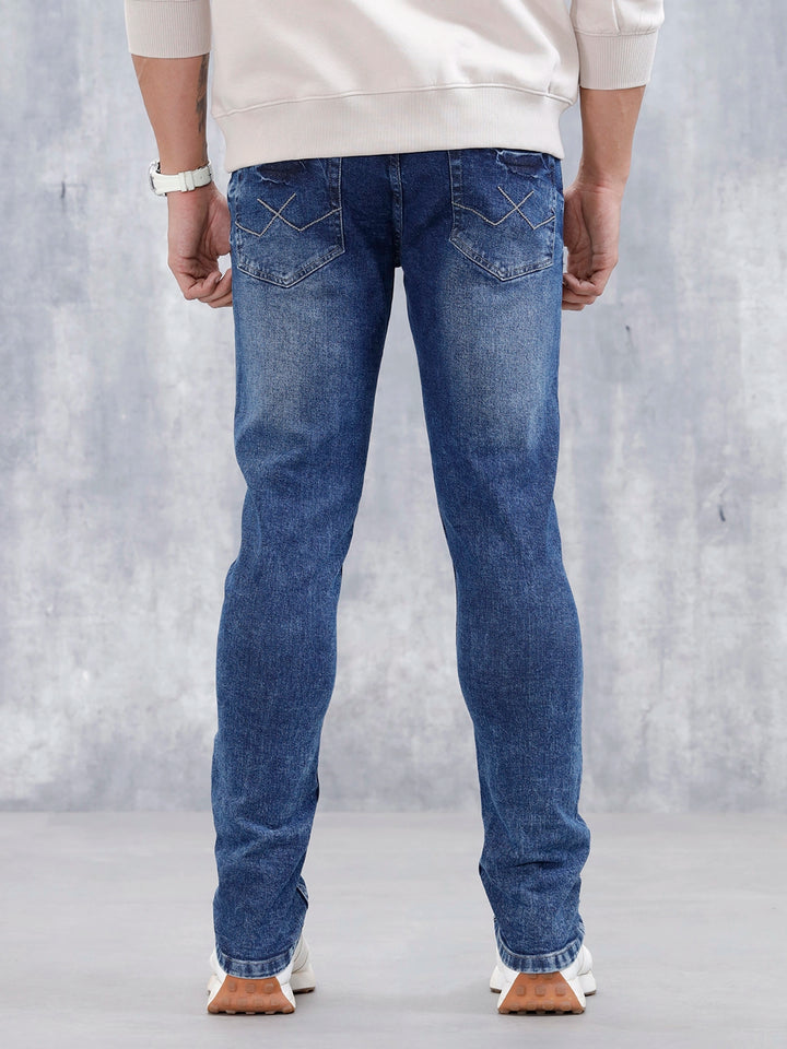 Men's Casual Slim Fit Jeans  | Dark Blue