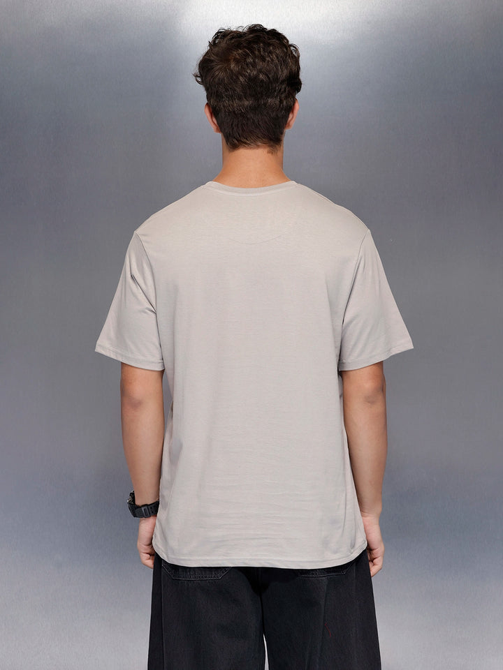 Men’sregular fit printed t-shirt | Grey
