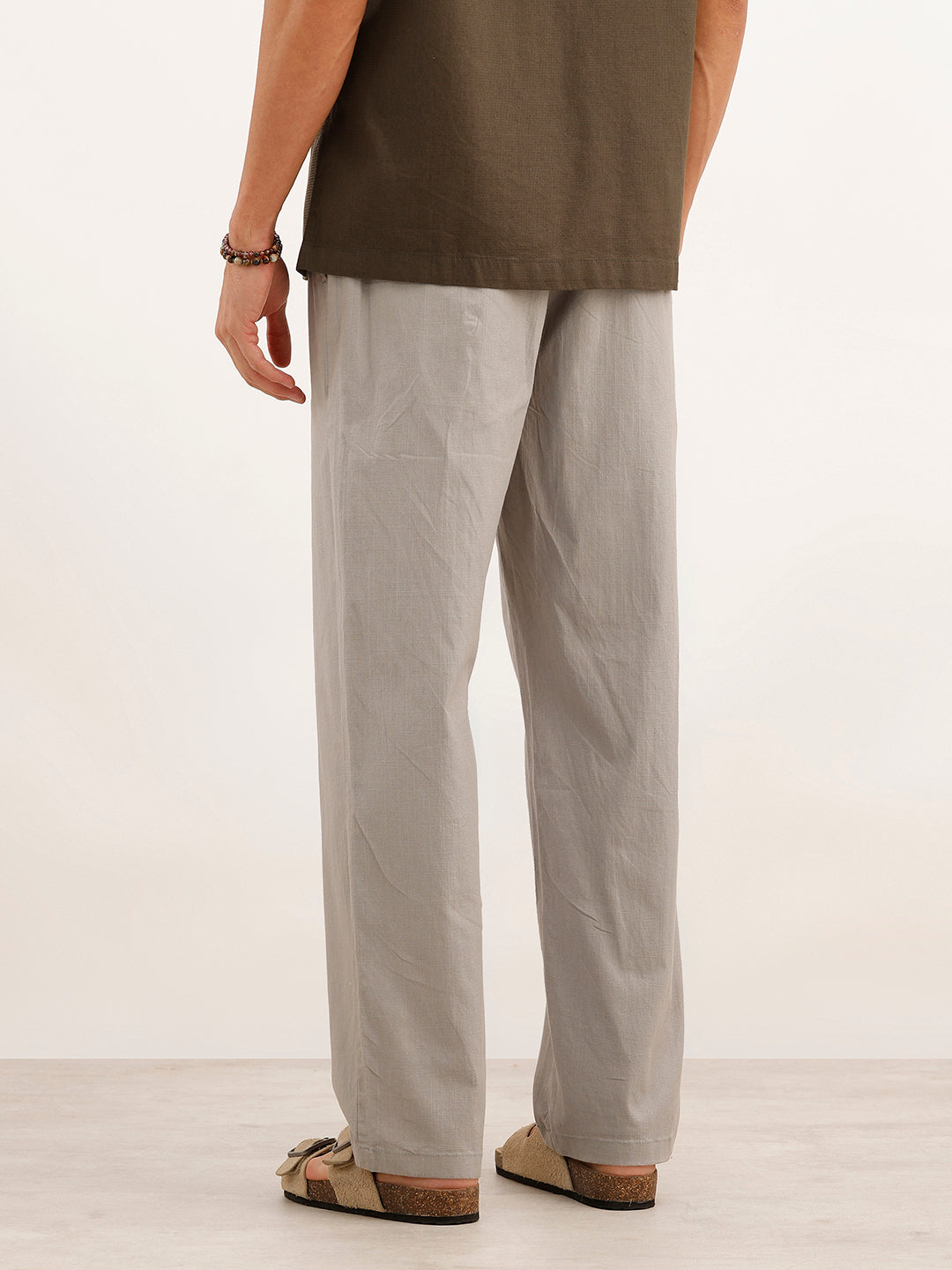 Solid Loose Fit Trouser | Grey