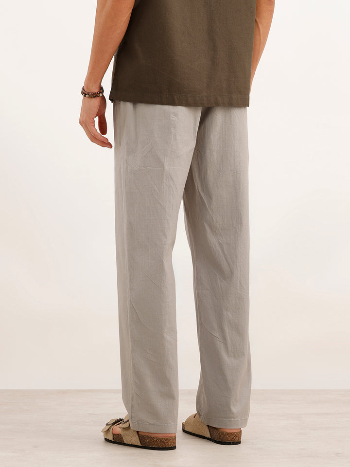 Solid Loose Fit Trouser | Grey