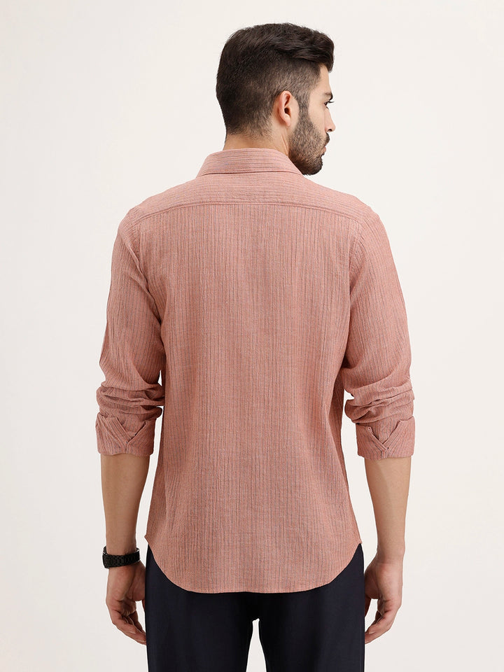 Slim Fit 100% Cotton Shirt | Rust