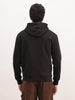 Comfort Fit Embroidery Detail Hooded Sweatshirt | Black