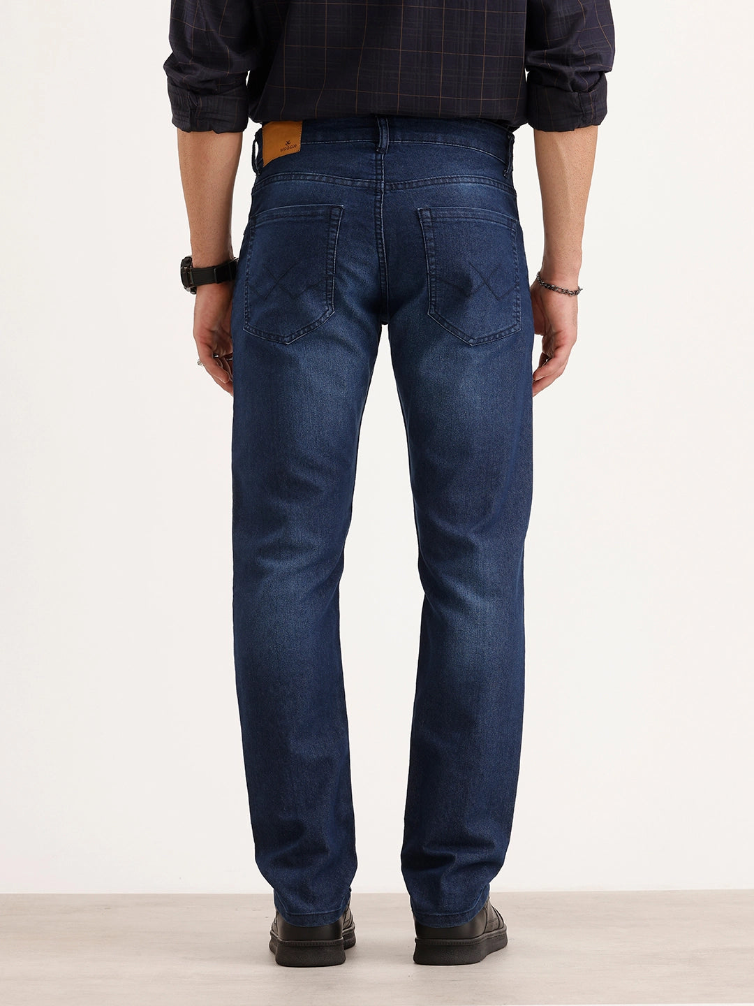 Slim Fit Faded Denim Jeans | Blue