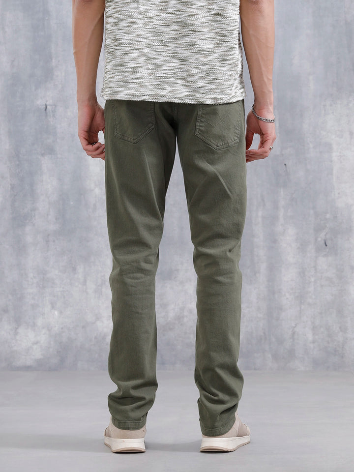 Slim Fit Colored Jeans | Olive