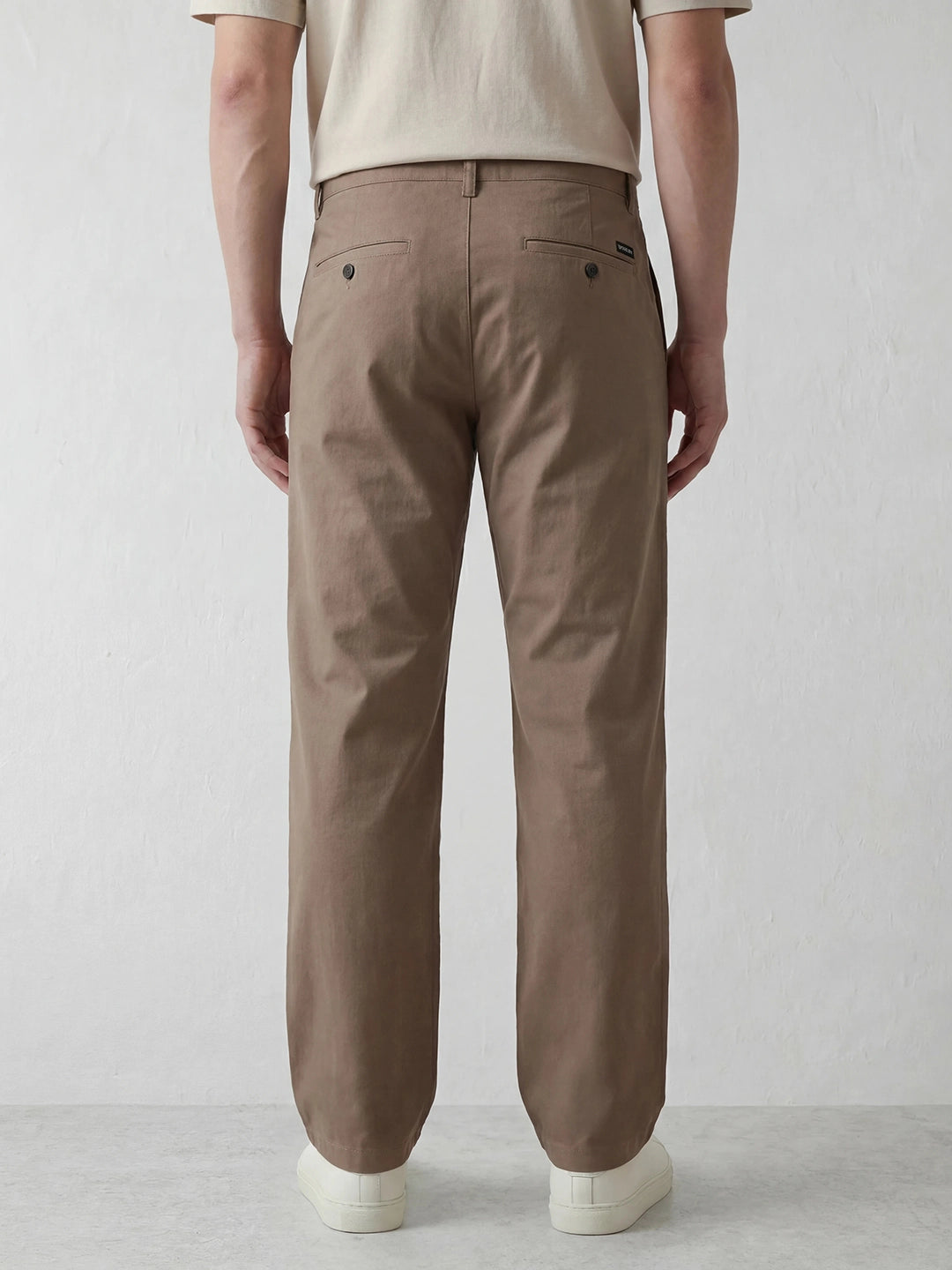 Classic Straight Fit Trousers | Brown