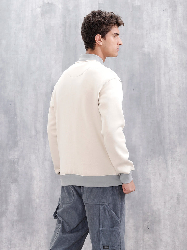 Men's Casual Zip-Up Jacket With Contrast Trim | Tapioca