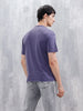 Oversized Washed Distressed Graphic T-Shirt  | Navy Blue