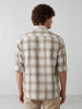 Classic Double Pocket Checkered Shirt | Beige