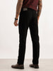 Solid Straight Fit Denim Jeans | Black