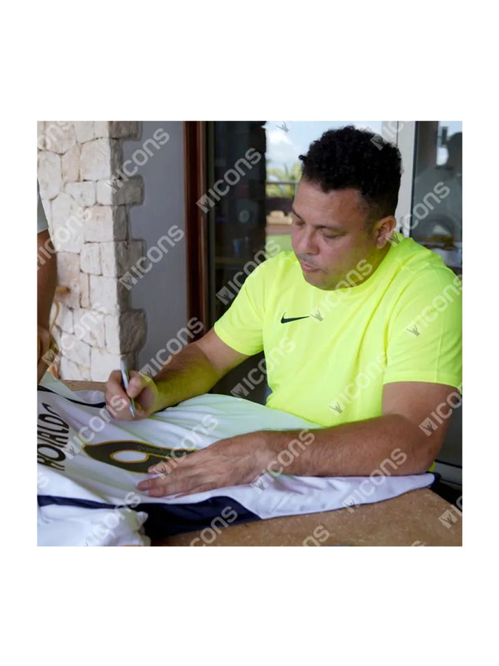 Ronaldo Back Signed Modern Real Madrid CF Home Shirt with Fan Style Numbers