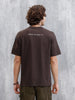 Placement Printed Oversized T-Shirt | Brown