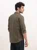 Slim Fit Double Pocket Full Sleeve Shirt | Olive