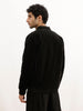 Solid Slim Fit Bomber Jacket | Black