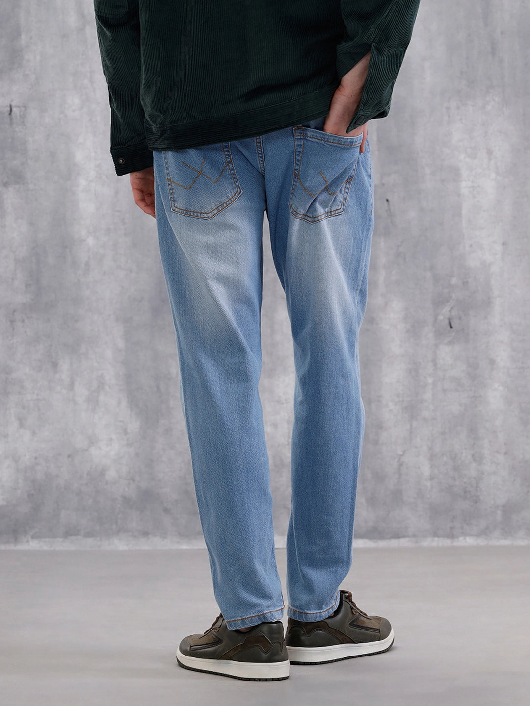 Heavy Fade Skinny Crop Jeans | Light Blue