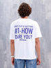 Casual Men Oversized Fit Tee With Graphic | White