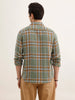 Textured Regular Fit Checkered Shirt | Green