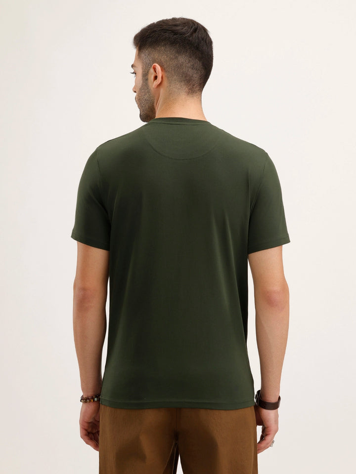 Solid Slim Fit T-Shirt | Olive