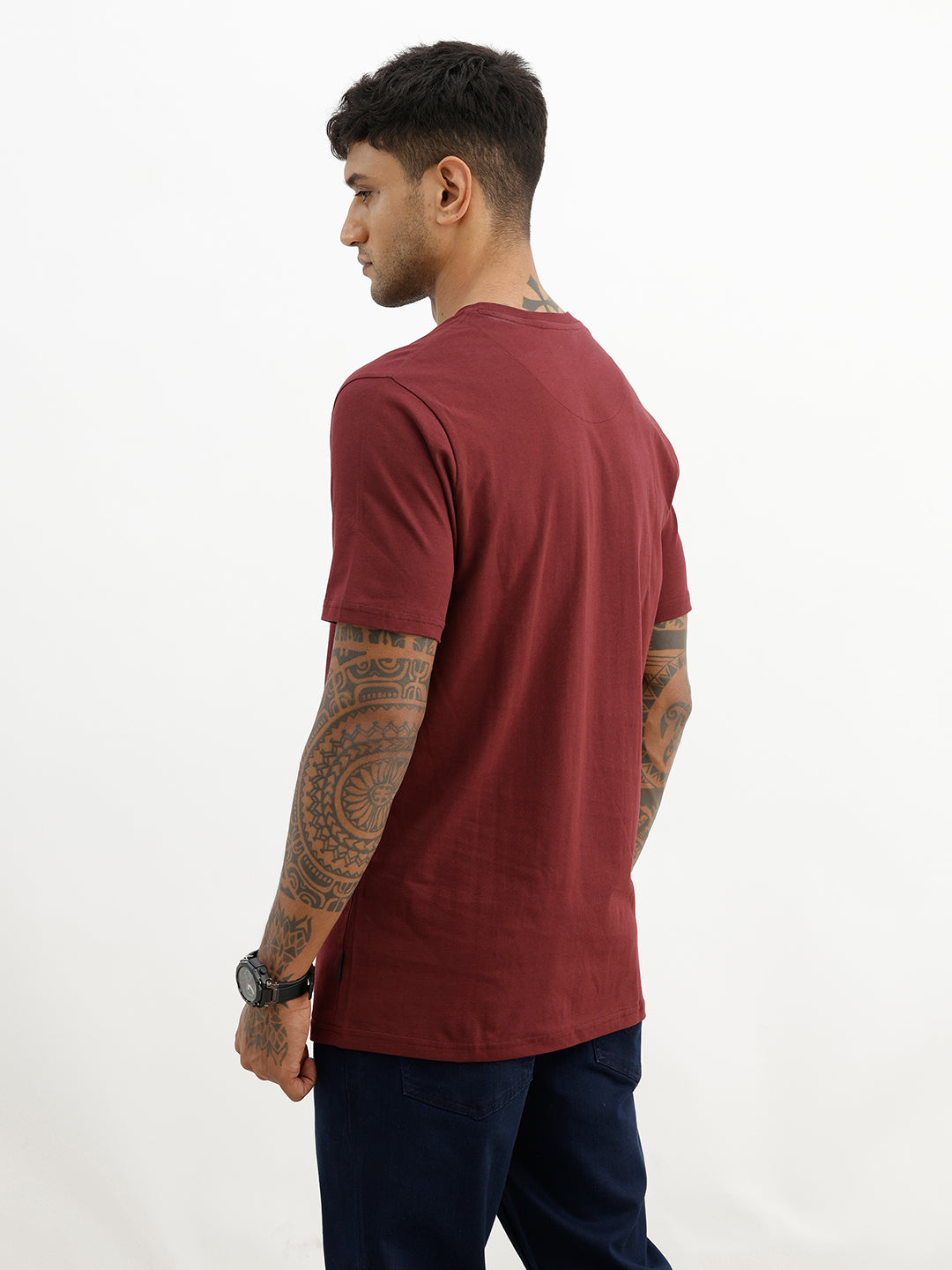 Core Basics Slim Fit T-Shirt | Essential | Maroon