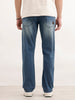 Straight Fit Faded Denim Jeans  | Light Blue