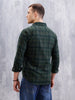 Checkered Full Sleeve Regular Fit Shirt | Green