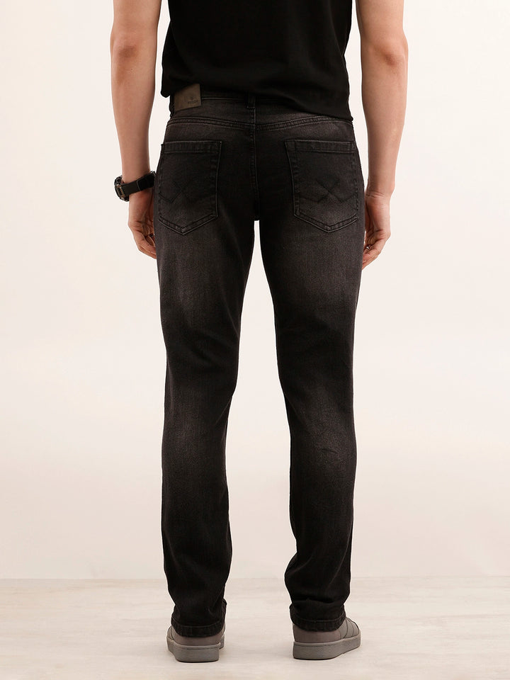 Faded Slim Fit Denim Jeans | Charcoal