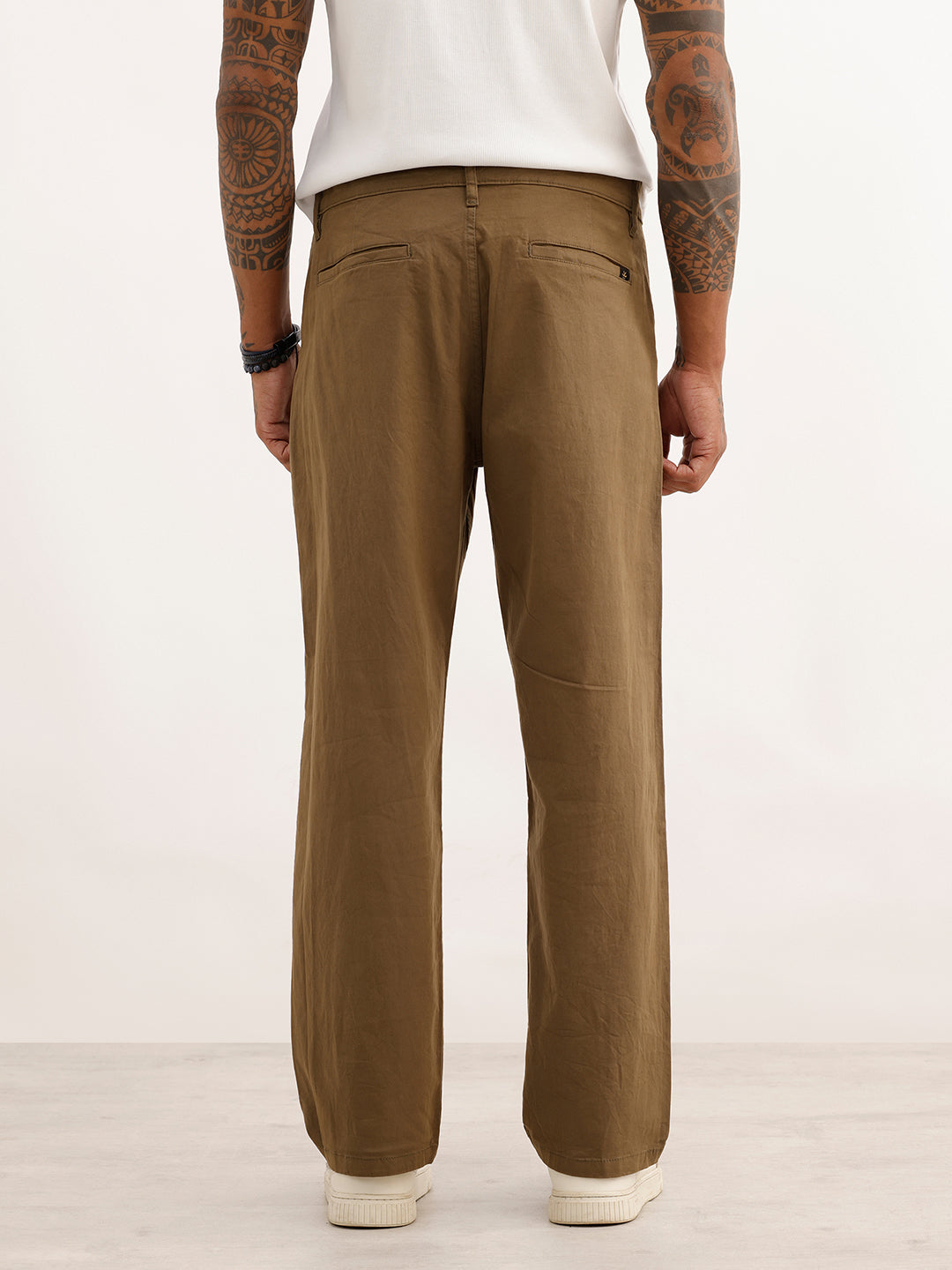 Solid Loose Fit Trouser | Olive