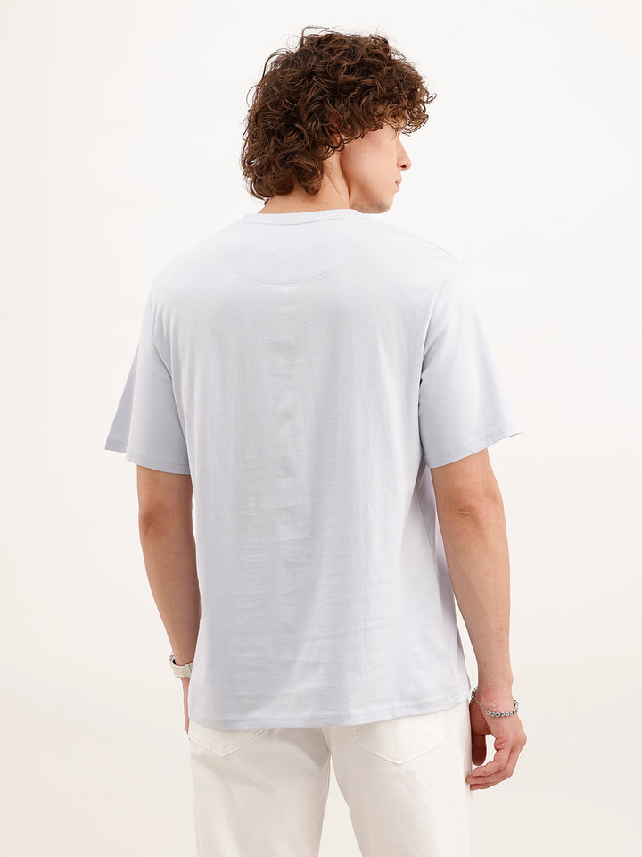 Comfort Fit Puffer Printed T-Shirt  | Blue