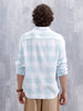 Men’S Boxy Fit Checkered Pattern Shirt | White