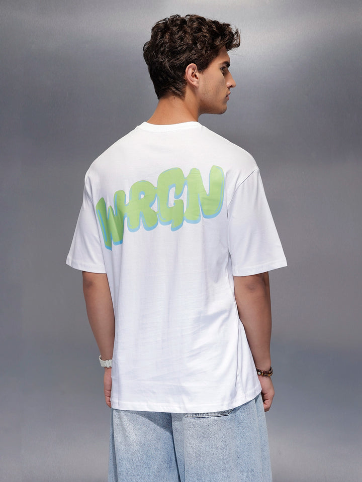 Classic Back Printed T-Shirt   |  White