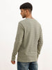 Textured Slim Fit Full Sleeve T-Shirt | Green
