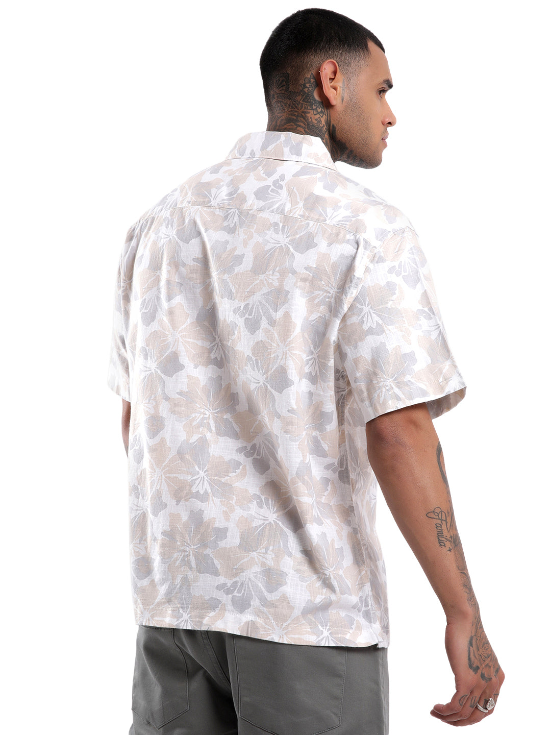 White Floral AOP Spoyl Shirt