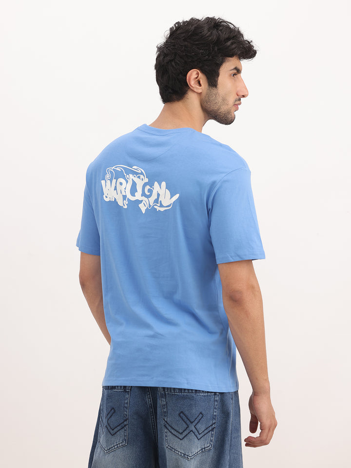 Classic Regular Placement Printed T-Shirt | Blue