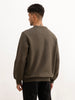Comfort Fit Placement Printed Sweatshirt | Olive