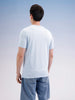 Slim Fit Embroidered Patch T-Shirt | Light Blue