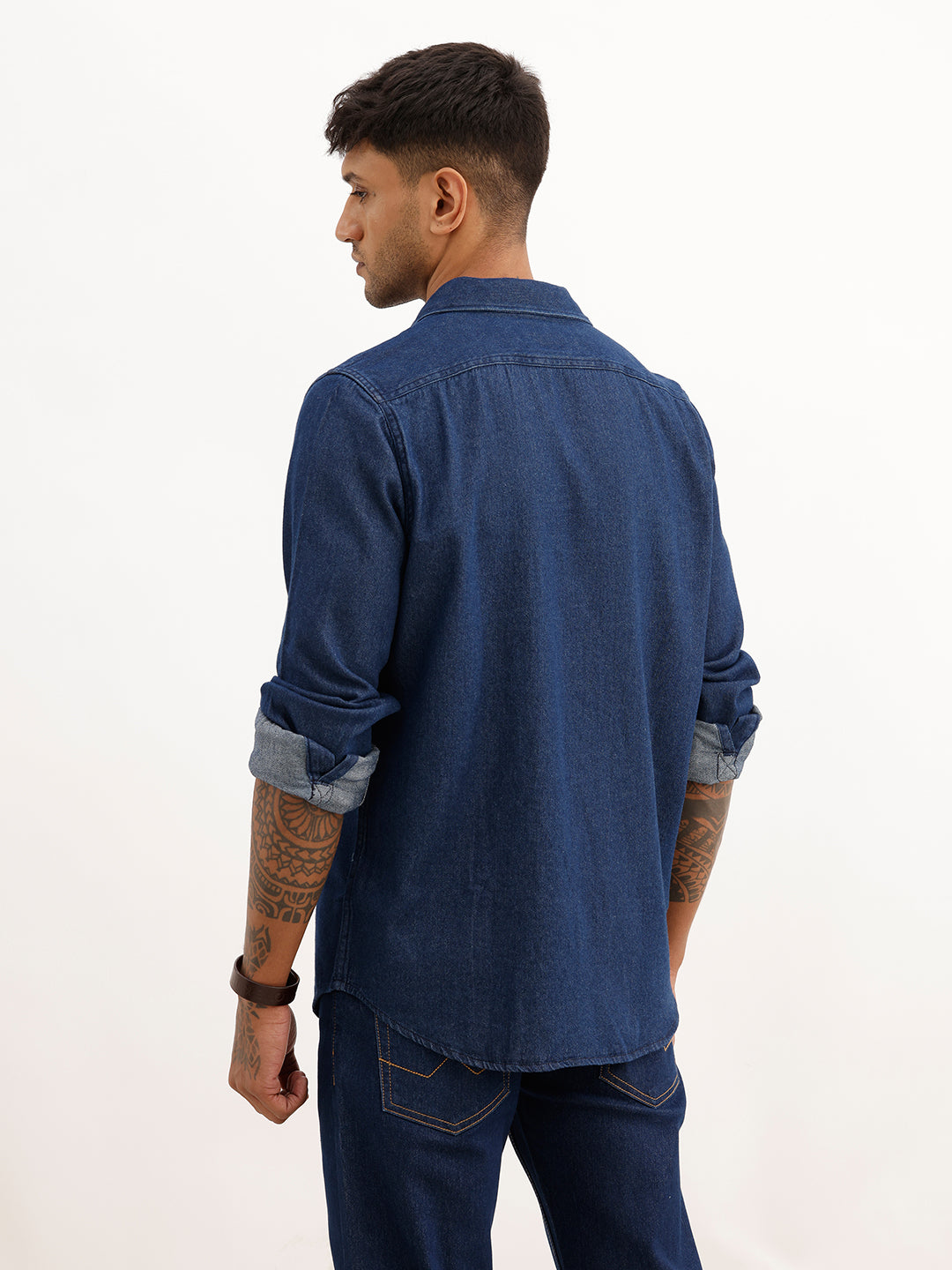 Classsic Slim Fit Denim Shirt | Blue