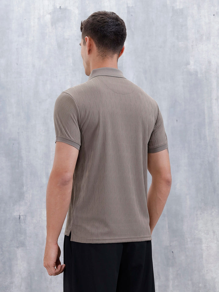 Classic Textured Men's Polo Tshirt | Grey
