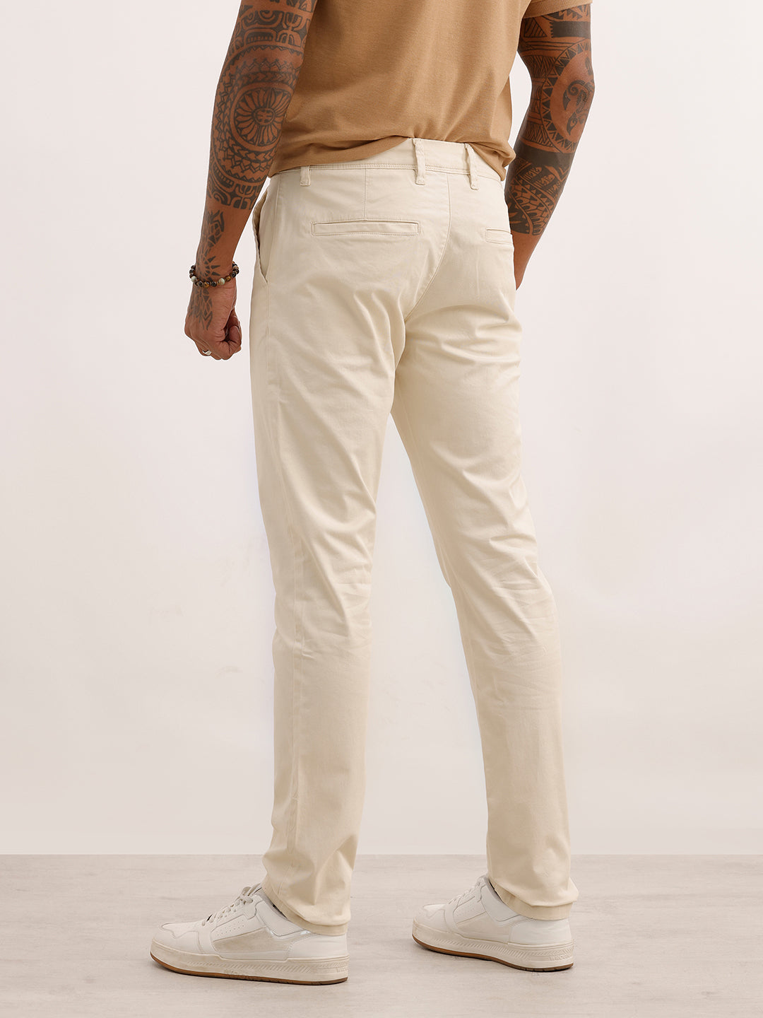 Classic Solid Slim Fit Trouser | Cream | WTR0200SL4048S