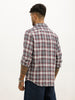Classic Slim Fit Checkered Shirt | Maroon