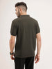 Solid Slim Fit Polo T-Shirt | Green