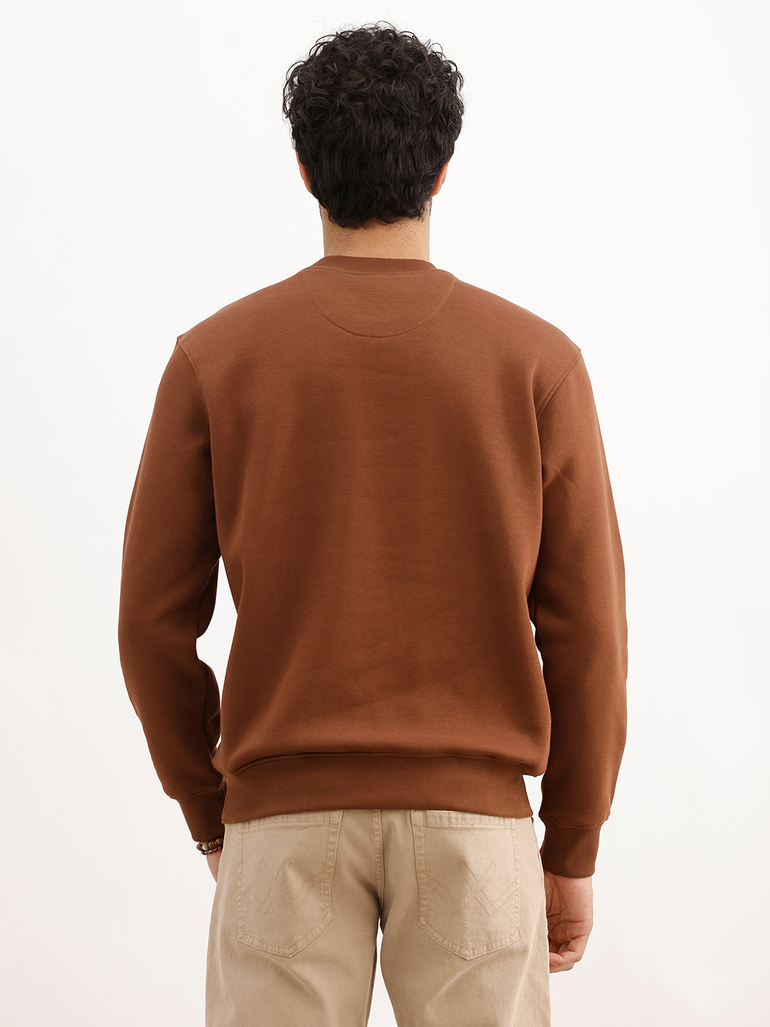 Classic Placement Printed Sweatshirt | Brown