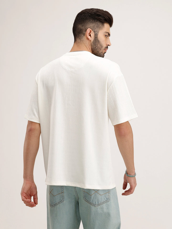Oversized Cut & Sew T-Shirt | White