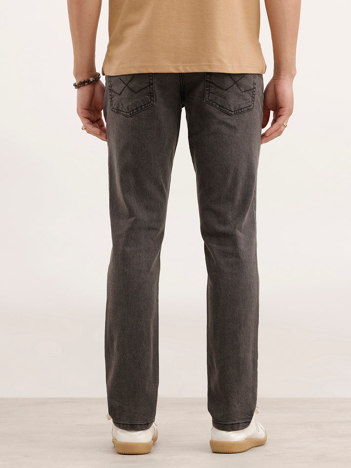 Slim Fit Faded Denim Jeans  | Dark Grey