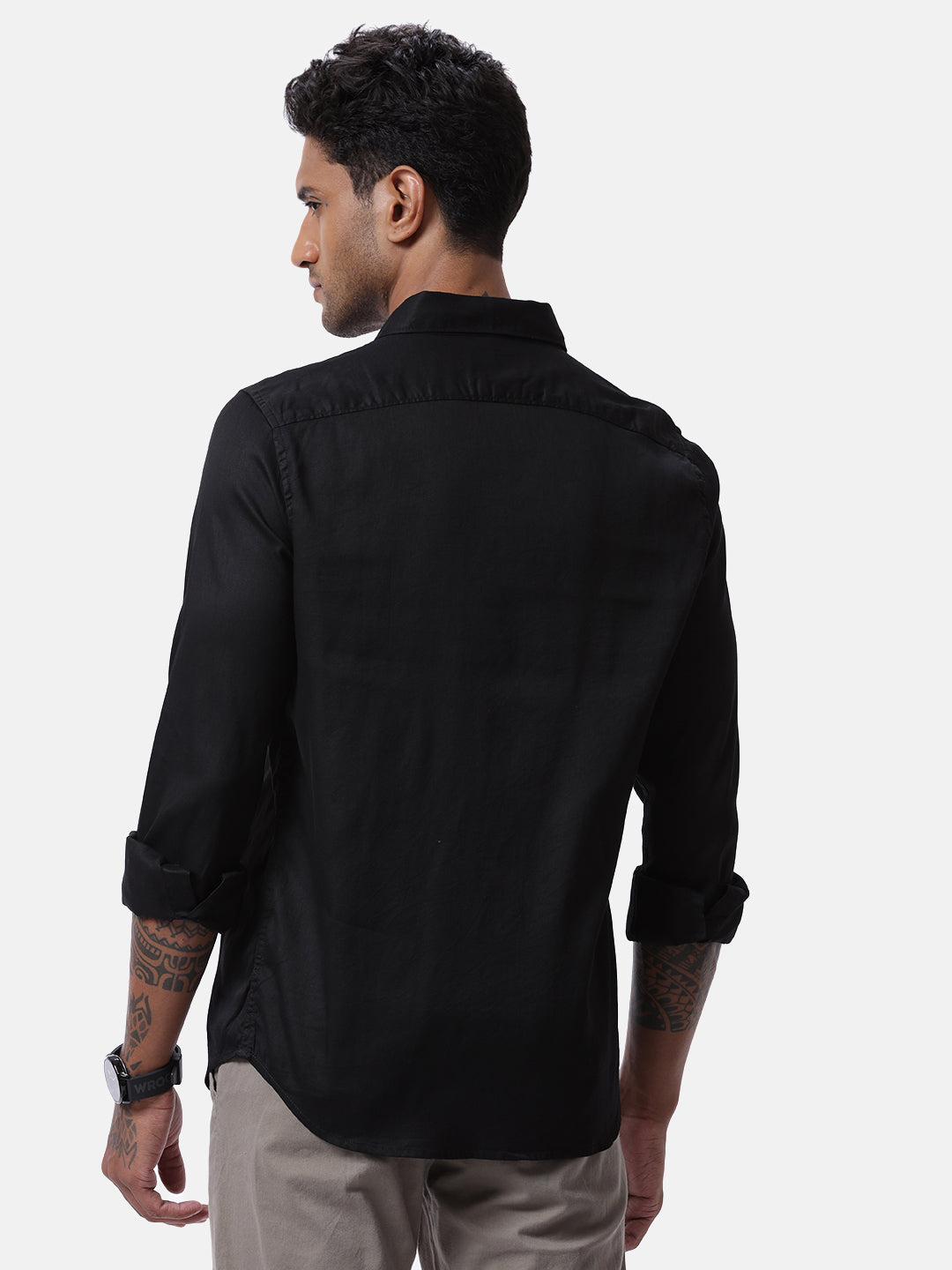 Jet Black Solid Shirt