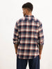 Slim Fit Checkered Full Sleeve Shirt | Navy Blue | WSH02FSSL0352S