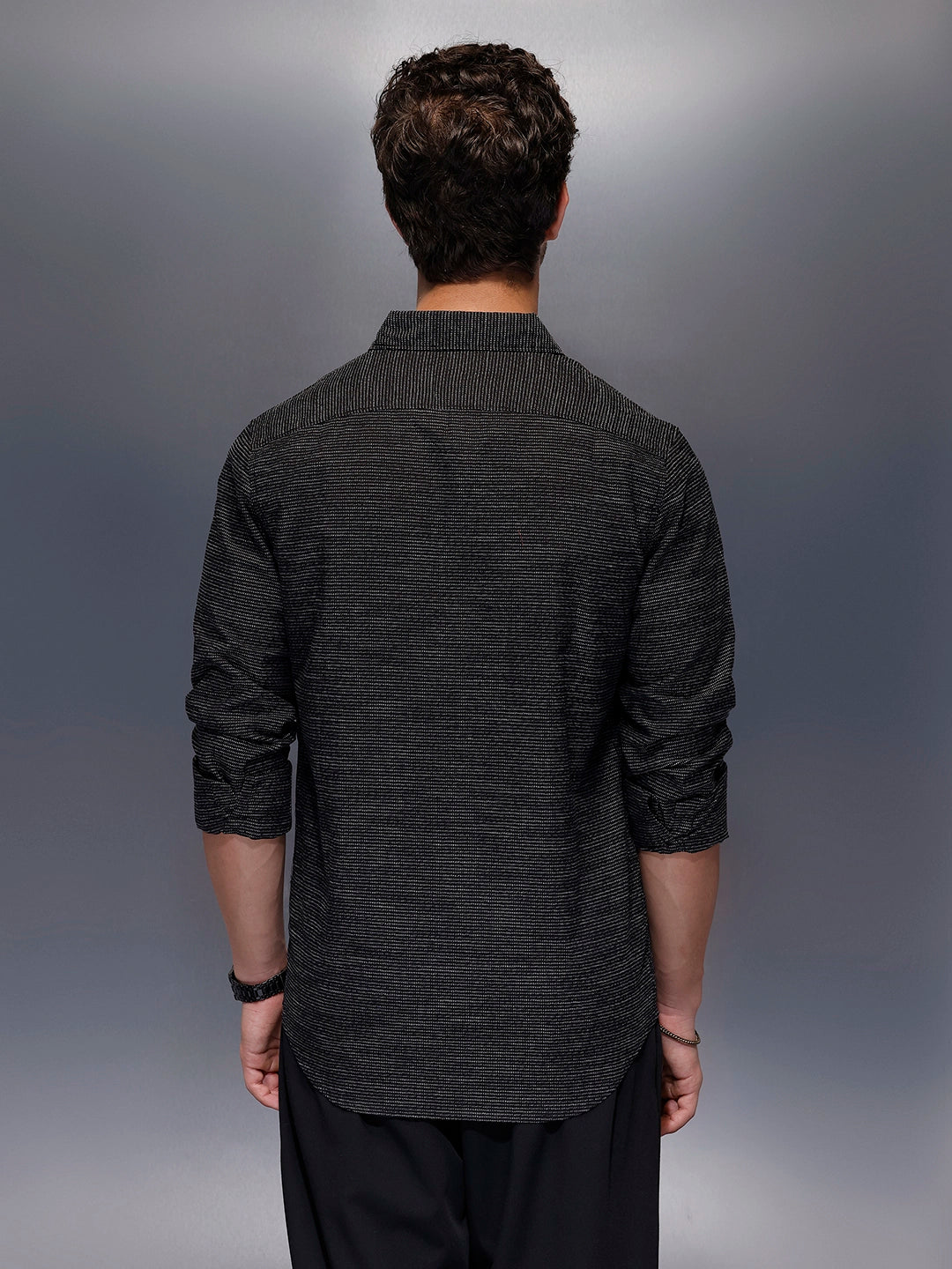 Men's Casual Regular Fit Shirt   |  Black