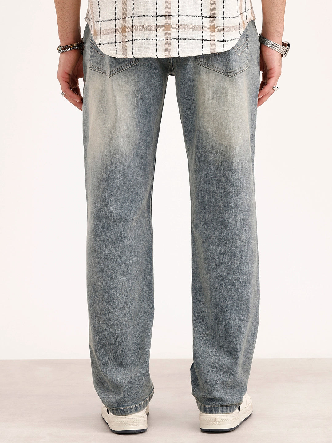 Anti Fit Faded Denim Jeans | Light Blue