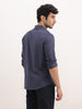 Solid Slim Fit Full Sleeve Shirt | Navy Blue
